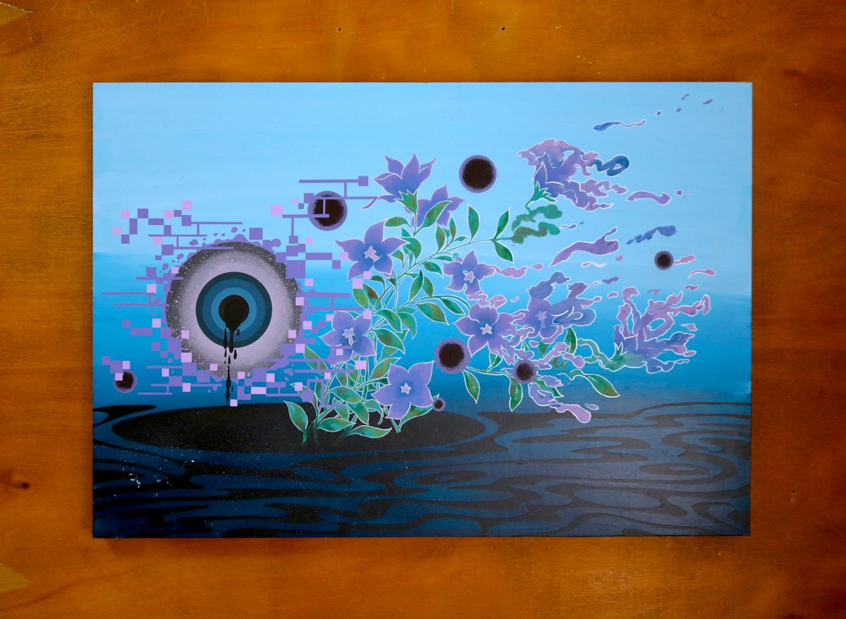 kawai1604rac's tweet image. ・
《桔梗-不浄清浄》
・
size: H500×W727×D20mm)
material: acrylic on panel
・
・
#acrylicpaint #flowerpaintings #flowers
#japaneseart #japanesepainting  
#絵描きさんと繋がりたい #絵柄が好みって人にフォローされたい #art #アナログはいいぞ #アナログ画