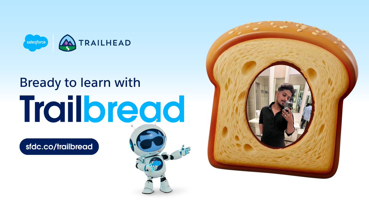 mr_abdulla022's tweet image. Trailbread Quest completed!
Learned, explored, and had fun along the way 🚀
#Salesforce #Trailhead #Trailbread