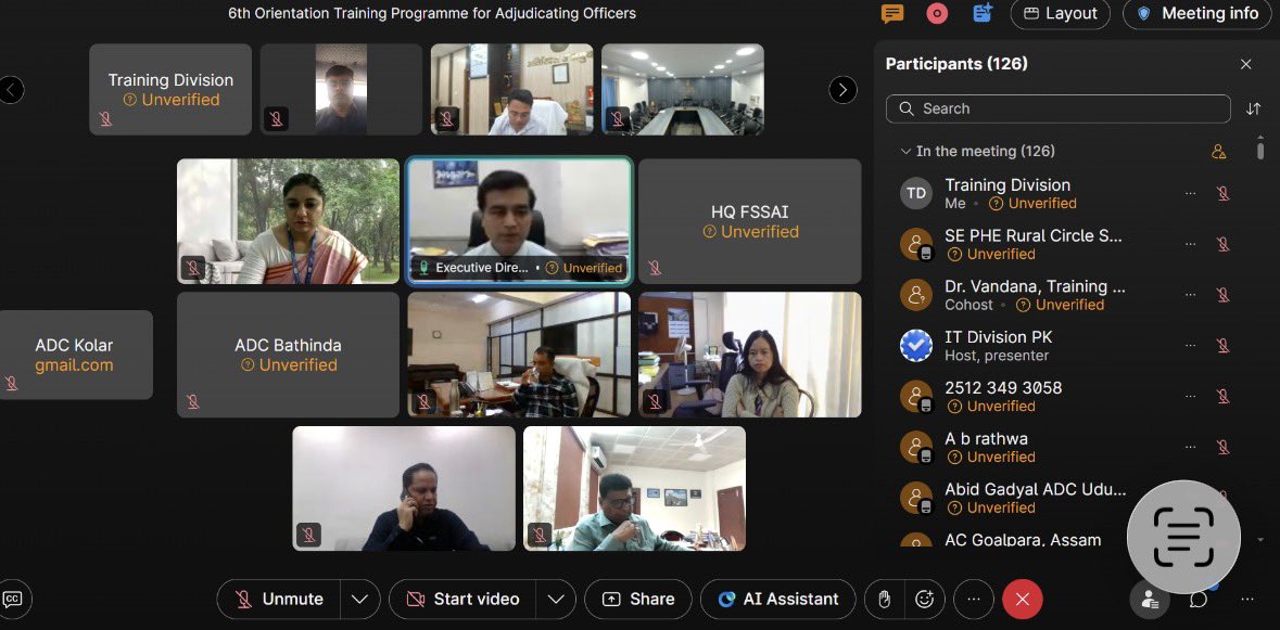 fssaiindia's tweet photo. FSSAI kicks off the 06th Orientation Training Programme for Adjudicating Officers (ADMs & SDMs) from various States/UTs. Led by ED (CS) Dr. Amit Sharma, this 2-day session focuses on the FSS Act 2006, offences, penalties, & adjudication. #FSSAITraining https://t.co/QKIaYTf7nk