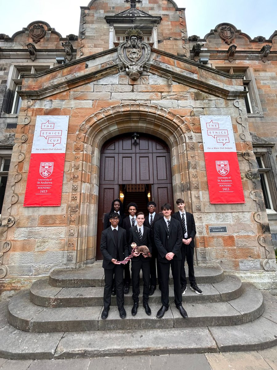 StCuthbertsRel's tweet photo. Fantastic effort from our Sixth Form yesterday at the finals of the Ethics Cup at @StAndrewsUniv. A brilliant achievement - well done to all who competed. 👏 @StCuthberts6th 

#StCuthbertsFormingGreatMen #StCuthbertsRE #StCuthbertsCommitment #StCuthberts6th https://t.co/LlHWsh7S1i