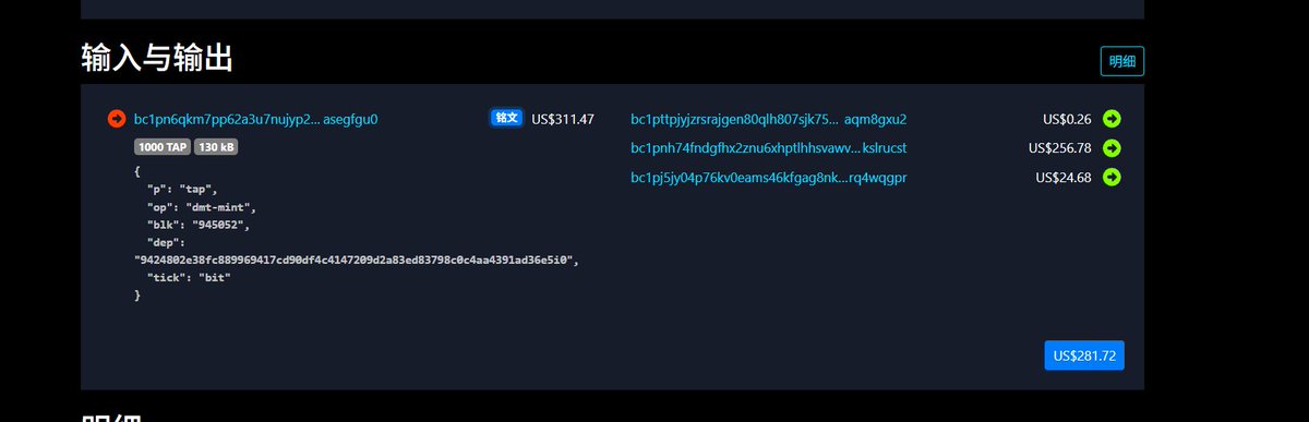 YL20020628's tweet image. 避雷cs项目方 @dmt_bit_  偷换概念肆意卷小白用户的钱
罪证：
网站显示打1000个区块，铭文成本1000 × 330 sats = 330,000 sats，网络手续费是38,207 sats，交易体积费
是30,689 sats平台服务费1,000 sats总成本400,050