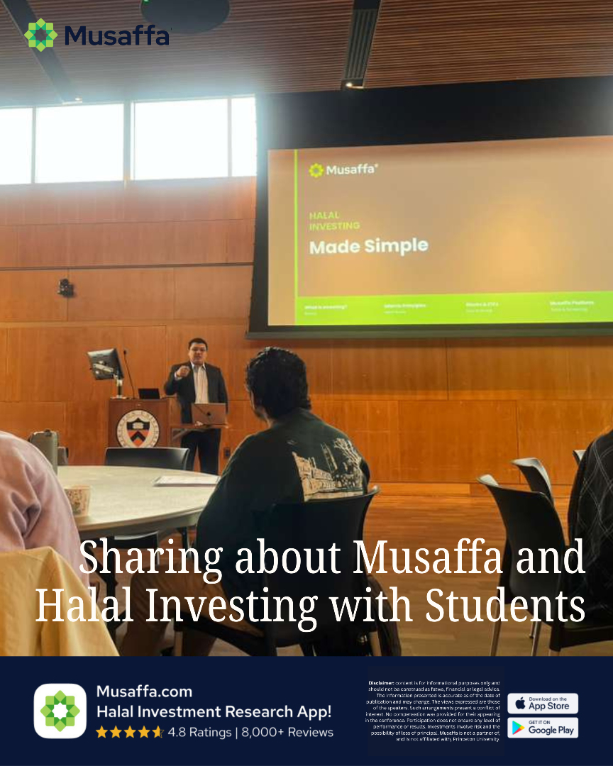 Musaffa_Fintech's tweet photo. Spent the day at Princeton University talking about Halal investing with amazing students.
Great conversations, thoughtful questions, and a shared interest in building a more conscious investment journey.
#PrincetonUniversity #IslamicFinance #Musaffa https://t.co/S0jHduWqL0