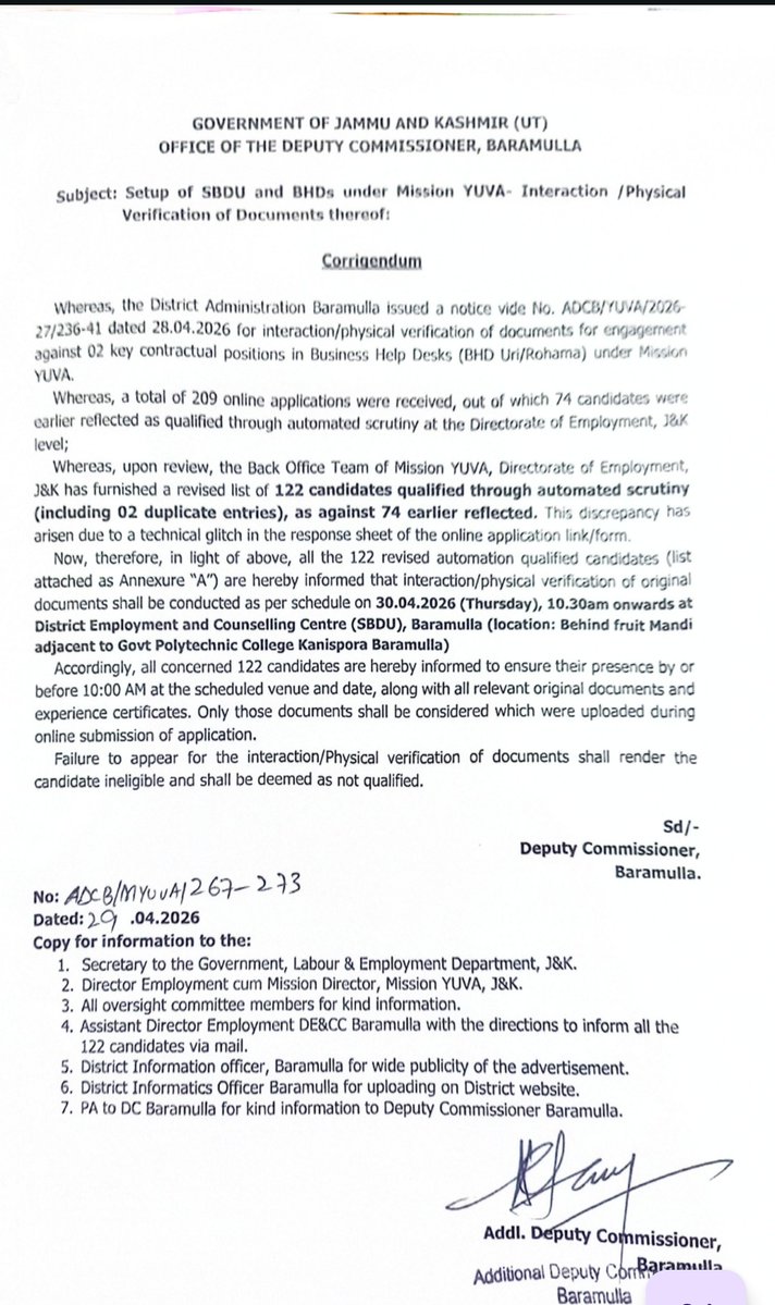Mission YUVA(DECC)- Baramulla tweet media