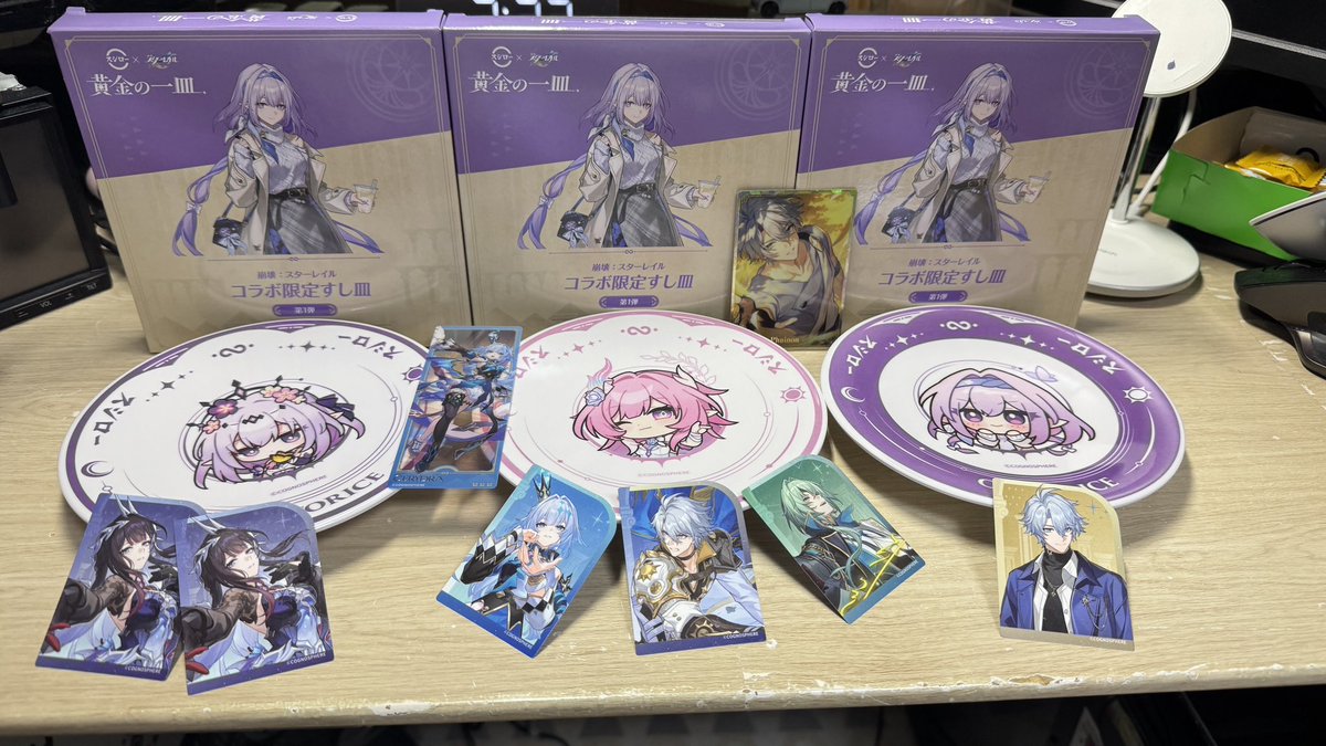 SSRFMV's tweet photo. スシローとのコラボ行ってきたんですけど
シークレット率が…
まだマシなのか？
とりあえず嬉しい https://t.co/yHO8f0W32y