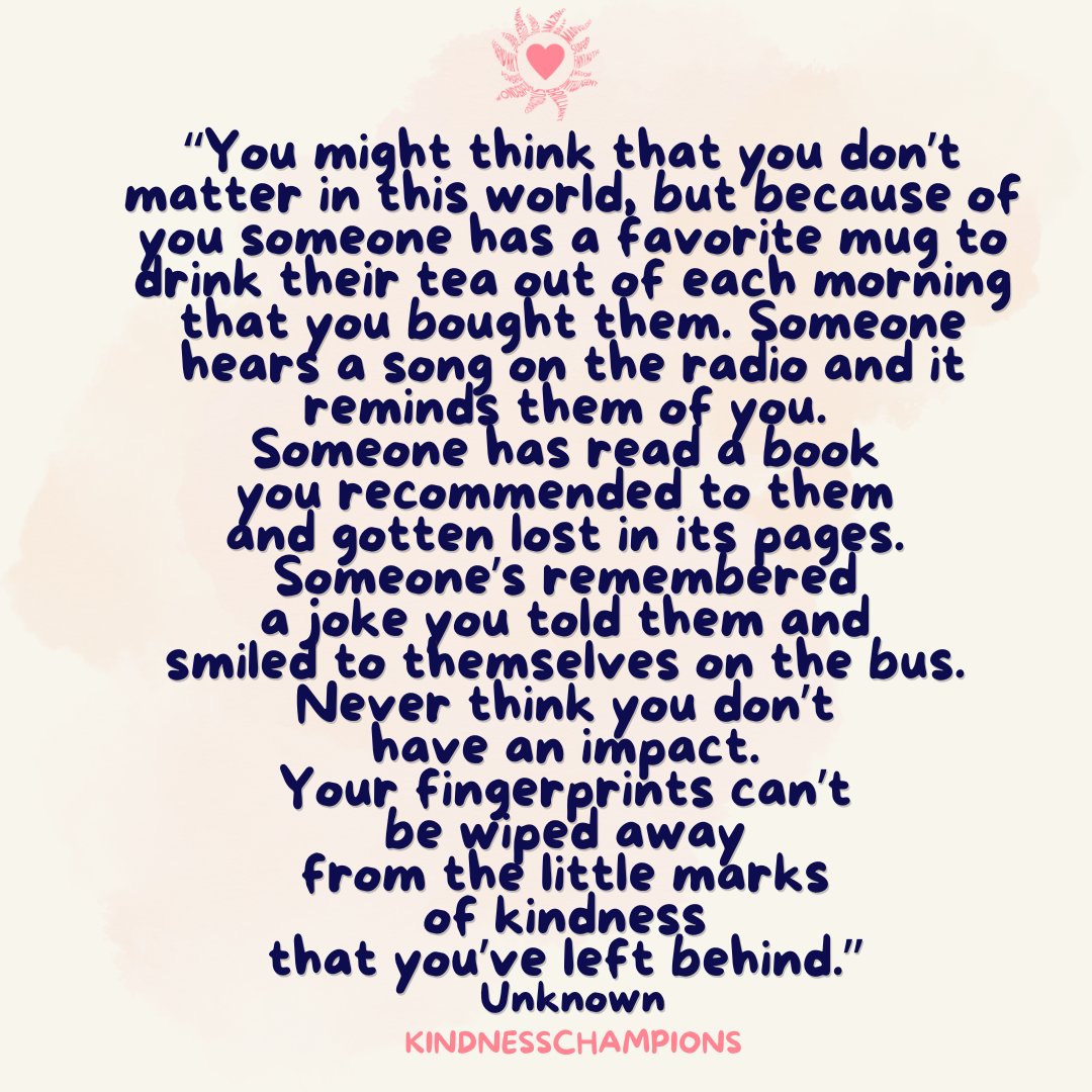 KindnessChamps's tweet image. Kindness Champions you matter in this world🥰
We Love You❤️
#StrongerTogether💪🏼💪🏻💪🏽💪🏿💪🏾
#Ubuntu🌻
#youmatterinthisworld🌟