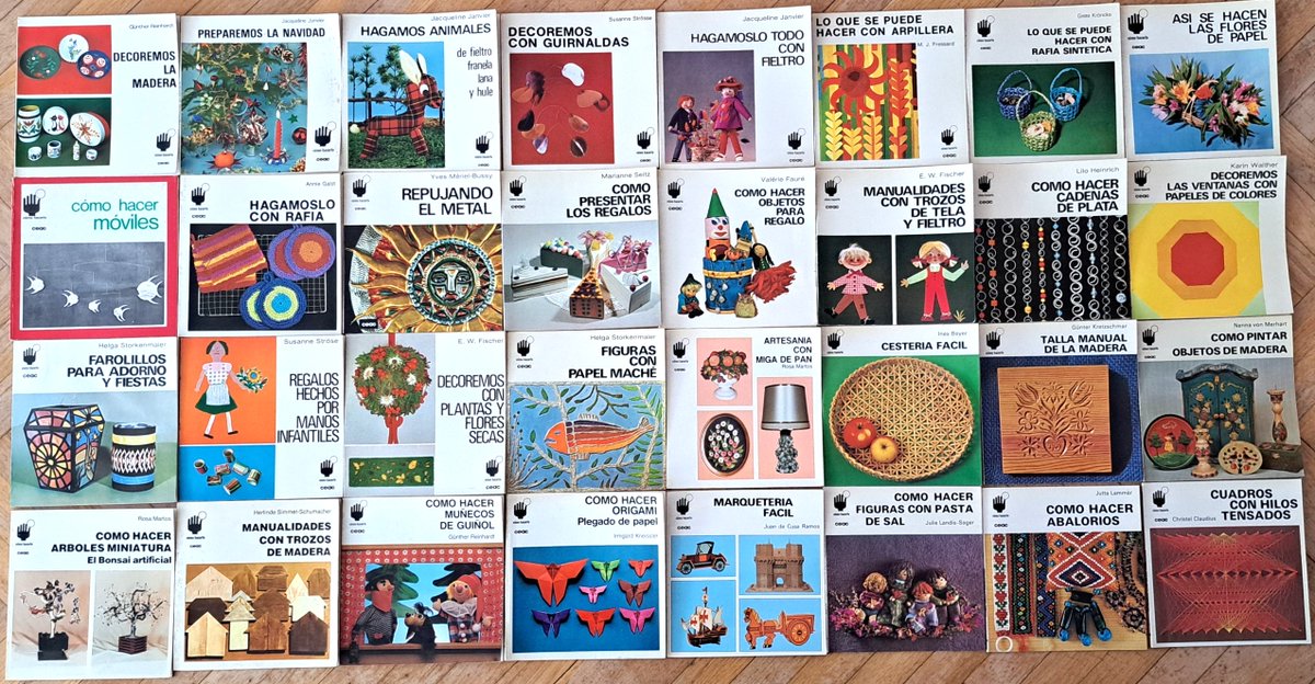 EL_ALMACEN_TC's tweet image. LOTE 32 LIBROS COLECCIÓN CEAC ”CÓMO HACERLO”, 1975 - 1985 - TODOS SIN USAR JAMÁS. todocoleccion.net/libros-segunda… a través de @todocoleccion #Artesanía #DIY #Manualidades  #TrabajosManuales #Hobbys #Aficiones