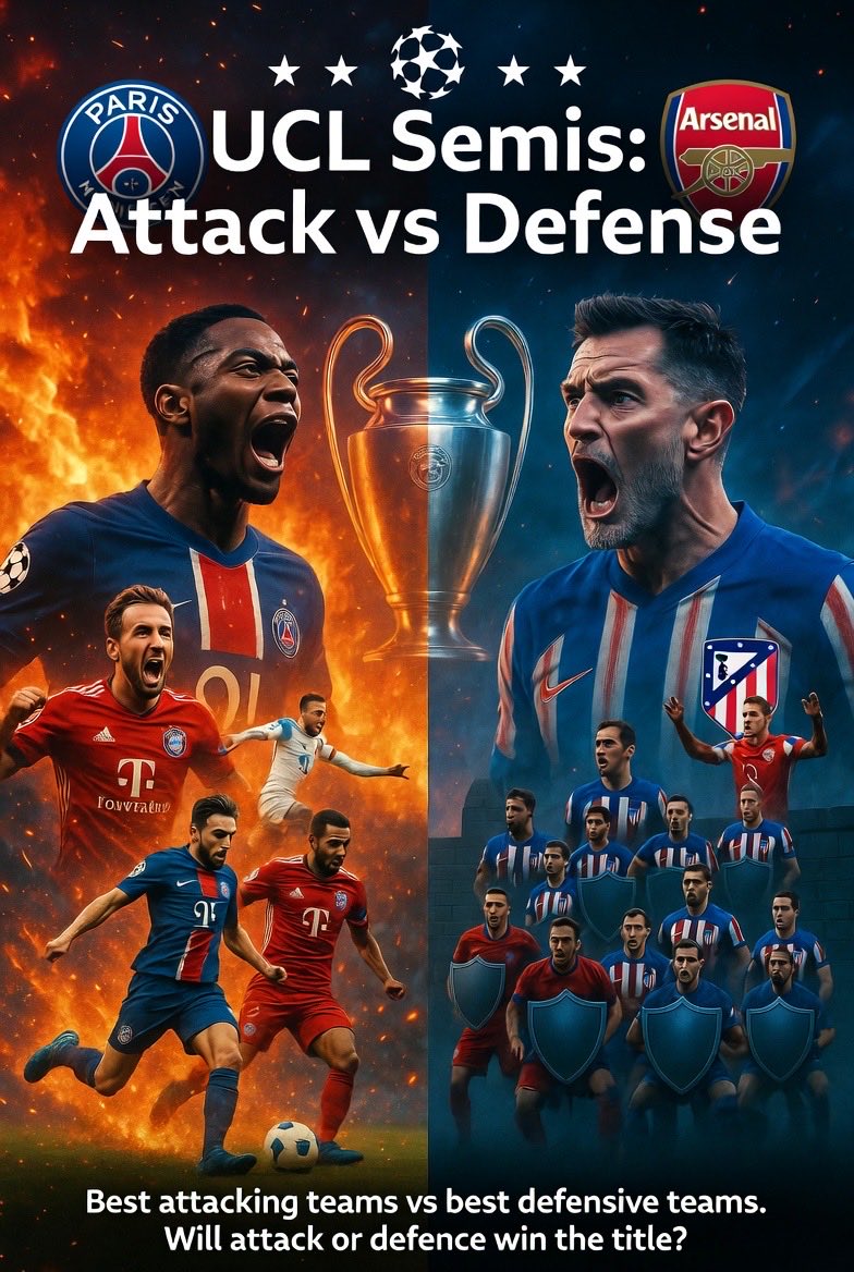 philosGonia's tweet photo. This ucl, you have two of the most attacking teams and two of the best defence teams…it’s fun to know we will have a final between the best defence and the best attack. We can finally know if it’s attack or defence that wins you a title. I’m kind of tipping defence though https://t.co/aWN8AIvoMI