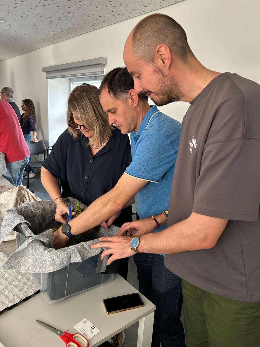 big4lifeproject's tweet photo. 🧑‍🌾Després de la presentació del nostre projecte, les persones assistents van fer una visita guiada a la coberta verda del Parc Agrobiotech de Lleida i van poder practicar, construint una maqueta a escala 1:1 d'una secció de #cobertaverda

@coaclleida @UdL_info @EPS_UdL https://t.co/n3JdfaT6Qj