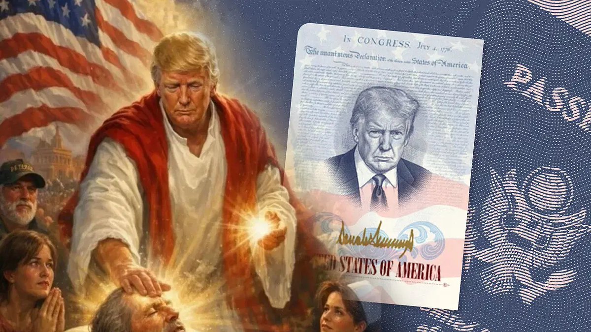 cumhuriyetgzt1's tweet photo. Trump resimli pasaport bir ilk değil!

Demokratik ülkelerde pasaportlar ulusal hafızayı yansıtırken, Trump'ın 2026 pasaportlarına kendi yüzünü basma kararı siyasi tarihteki "kişi kültü" takıntısını yeniden alevlendirdi.

🌐Peki, otoritesini somutlaştırmak isteyen bir lider imajını en fazla nereye gizleyebilir?

Lüks saatlerden kilise tabelalarına, işte tarihe kazınan en absürt güç gösterileri⬇️
https://t.co/0l1APyNaBk