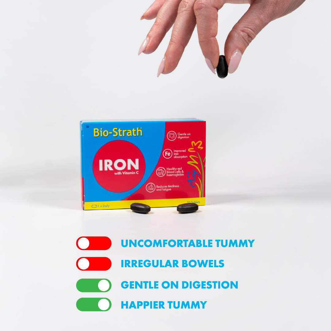 BioStrath_SA's tweet photo. Are you tired of iron supplements that upset your stomach? 

Made from Koji culture and enriched with natural vitamin C from acerola cherries, Bio-Strath Iron helps support iron levels in a way that’s easy to digest and gentle on your system. https://t.co/AJEZ5lR2h4