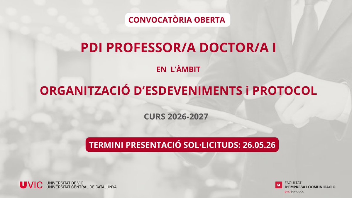 Facultat d'Empresa i Comunicació de la UVic tweet media