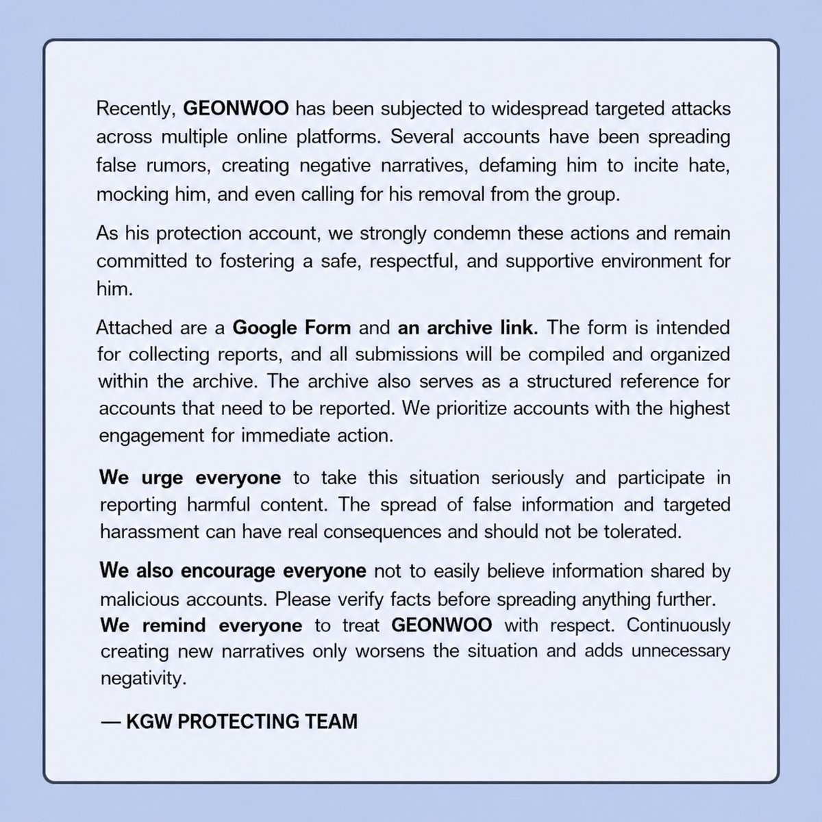 KGW PROTECTING TEAM tweet media