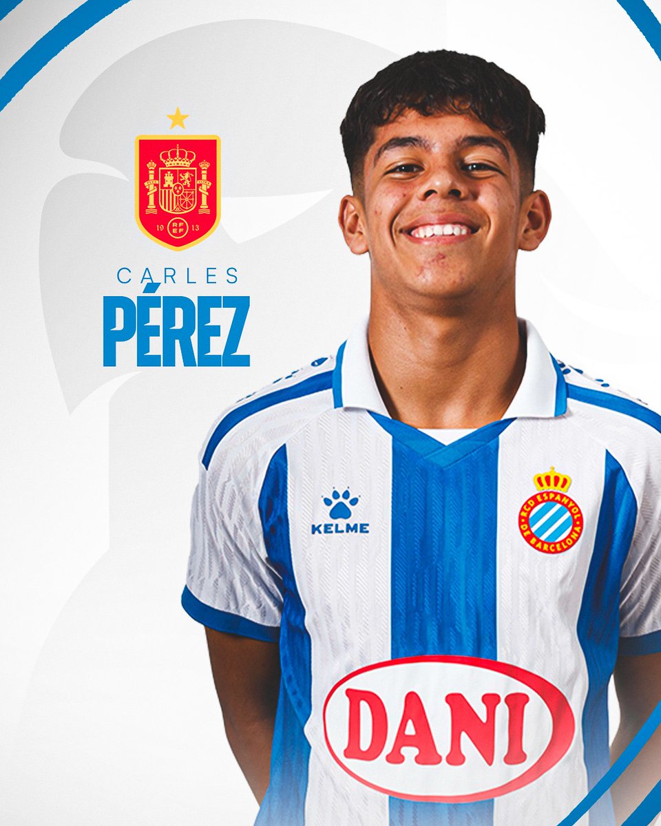 RCDE_La21's tweet photo. 🌍 Cinc internacionals amb les inferiors de la @SEFutbol!
Els jugadors convocats són Jan Vila i Carles Pérez, amb la Sub-14, i Darek Barriento, Ethan Carbonell i Joaquín Sánchez, amb la Sub-16.
#RCDE #La21