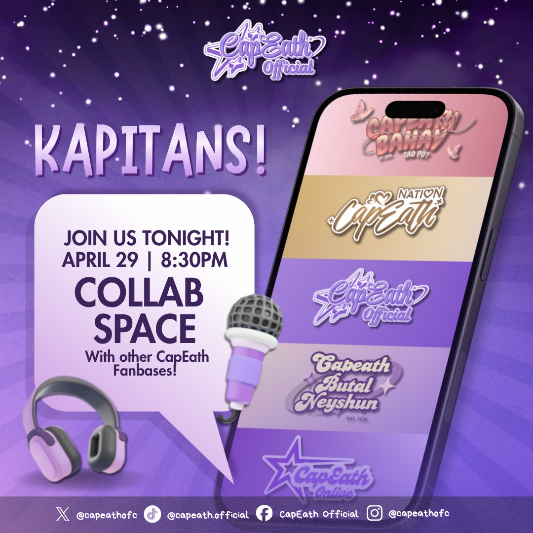 CH FANBASES COLLAB SPACE 💜💛

Six months of love, support, and unforgettable memories—and we’re just getting started. 

Join us tonight as we celebrate our monthsary and prepare for our upcoming fanmeet. Let's support, connect and engage, every presence matters.

📍Where: X