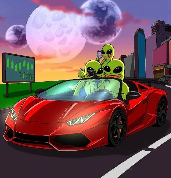 If you're $ELIEN bag is dumping then pivot to $Ayylien 

Community.
Memes.
Vibes.
Floor.  

Higher.