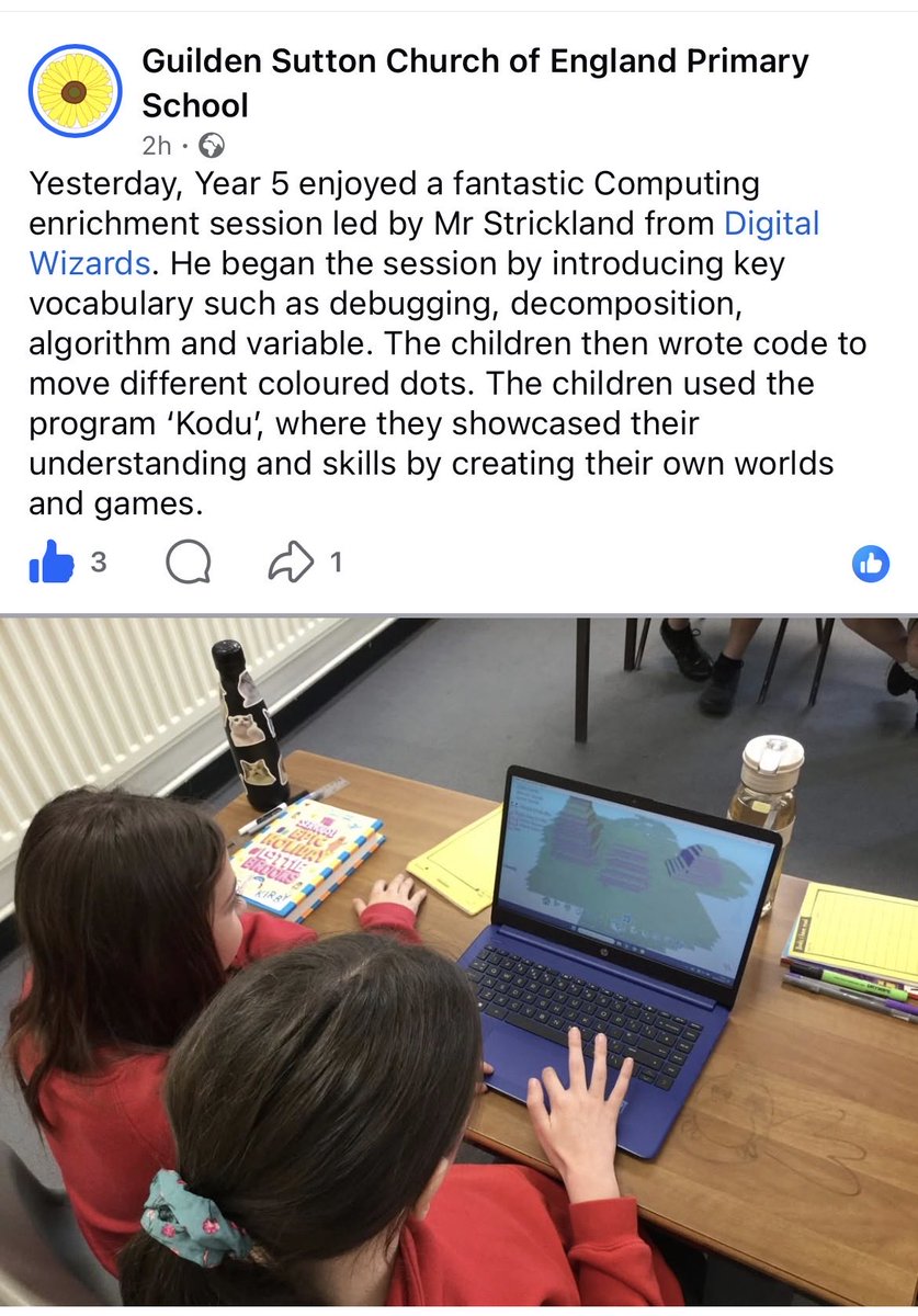 DigitalWizards9's tweet photo. A super morning and always a pleasure to visit. The children were brilliant! 👏👏 https://t.co/izZ01bYnPI