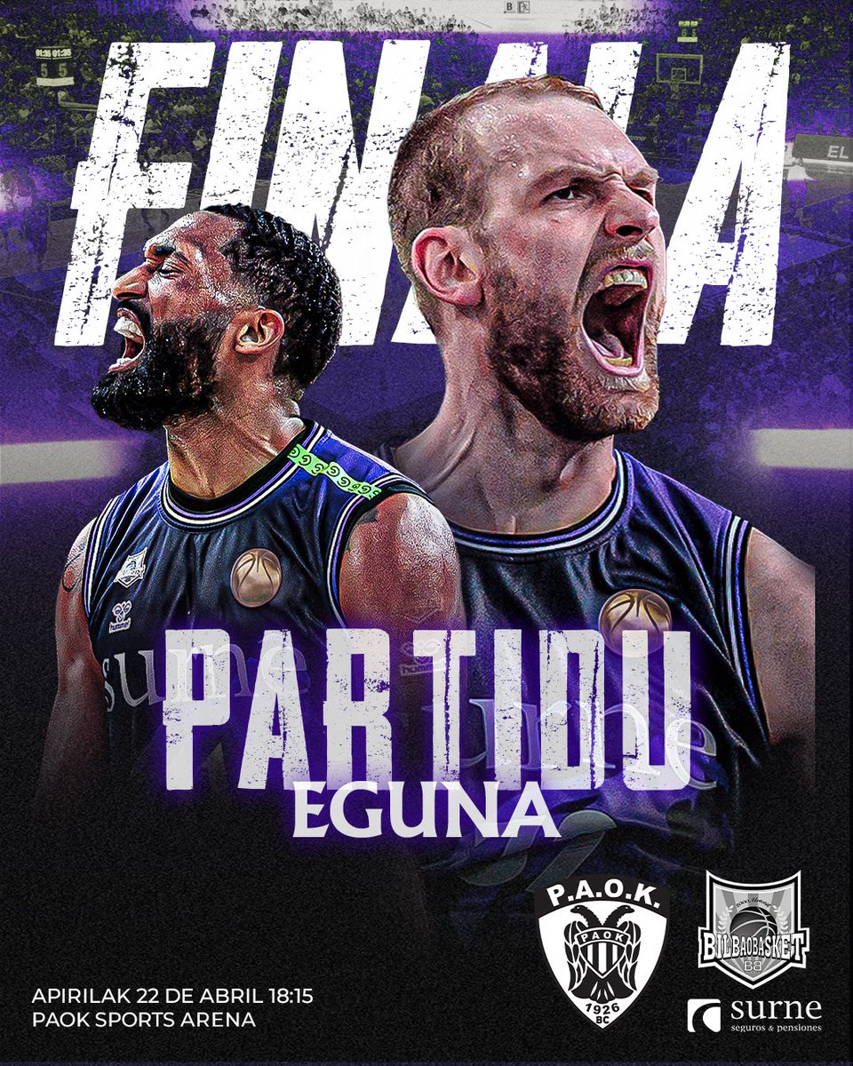 Hoy es el día, jugamos una final. Que arda Miribilla. A por la copa. Batera!!!😎🖤