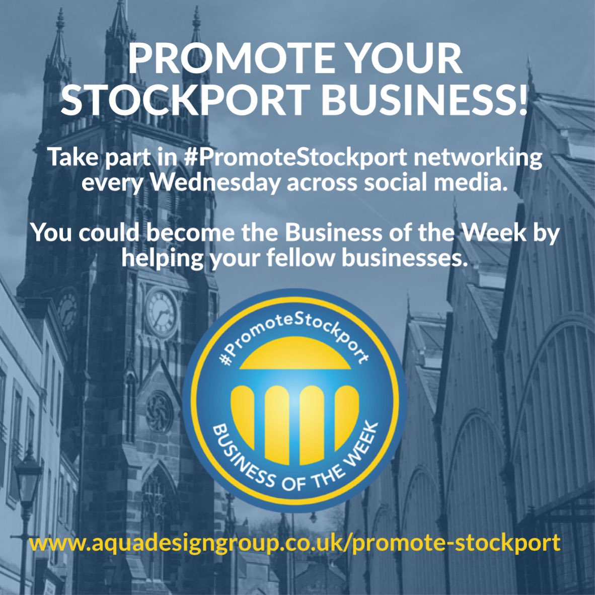 MIS_Awards's tweet image. Are you a #Stockport based business? Take part in @AquaDesignGroup #PromoteStockport #networking today. You could win the ‘Business of the Week’ badge and some promo across #socialmedia 😊 #MadeInStockport #SmallBusinss #OneStockport aquadesigngroup.co.uk/promote-stockp…