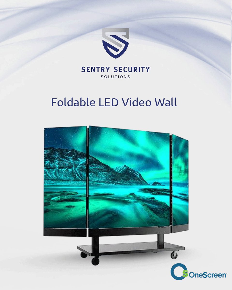SentryGCC's tweet image. Upgrade the way you present 🚀
Power, flexibility, and stunning visuals — all in one screen.
Experience the OneScreen Foldable LED Video Wall.
#LEDDisplay #VideoWall #DigitalDisplay #SmartScreen #LEDTechnology