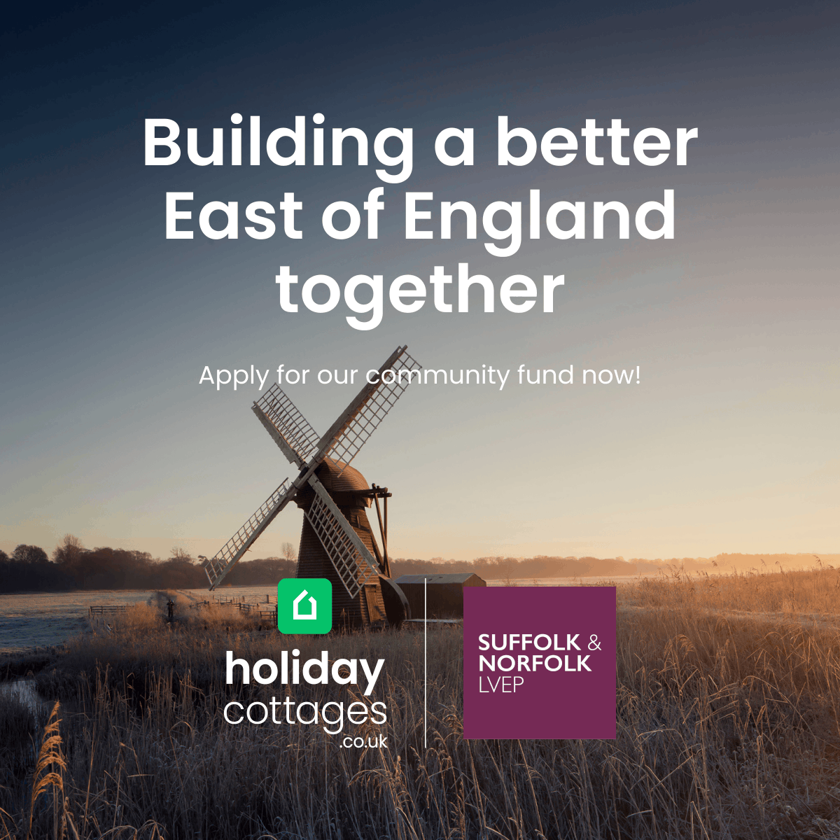 VEE_B2B's tweet image. We’re pleased to launch the Suffolk and Norfolk Community Fund in partnership with @holcottagesuk 🌿

Six £1,000 grants are available for local charities and community organisations making a real difference 💚

Apply by 25 May ⏳
industry.visiteastofengland.com/community-fund

#Norfolk #Suffolk #Fund