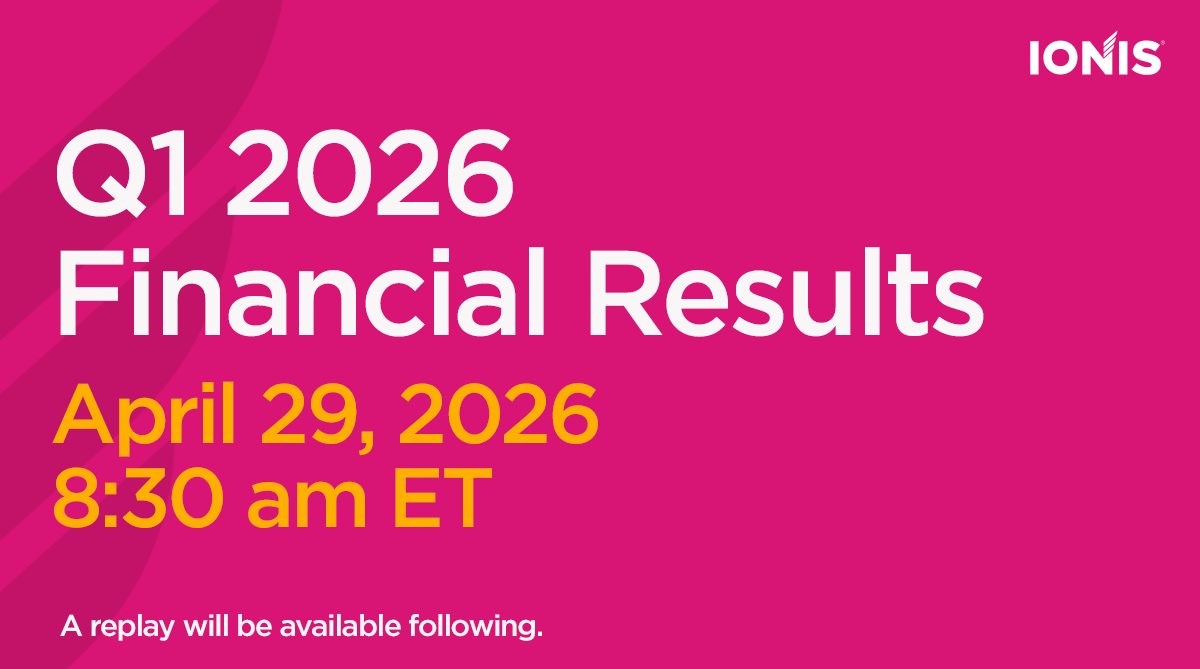 ionispharma's tweet photo. Today we reported Q1 2026 financial results. Read more about our updates and tune in live to the webcast today at 8:30 AM ET to hear our first quarter highlights: https://t.co/vrEbO84sov
$IONS https://t.co/ecnV61T4mV