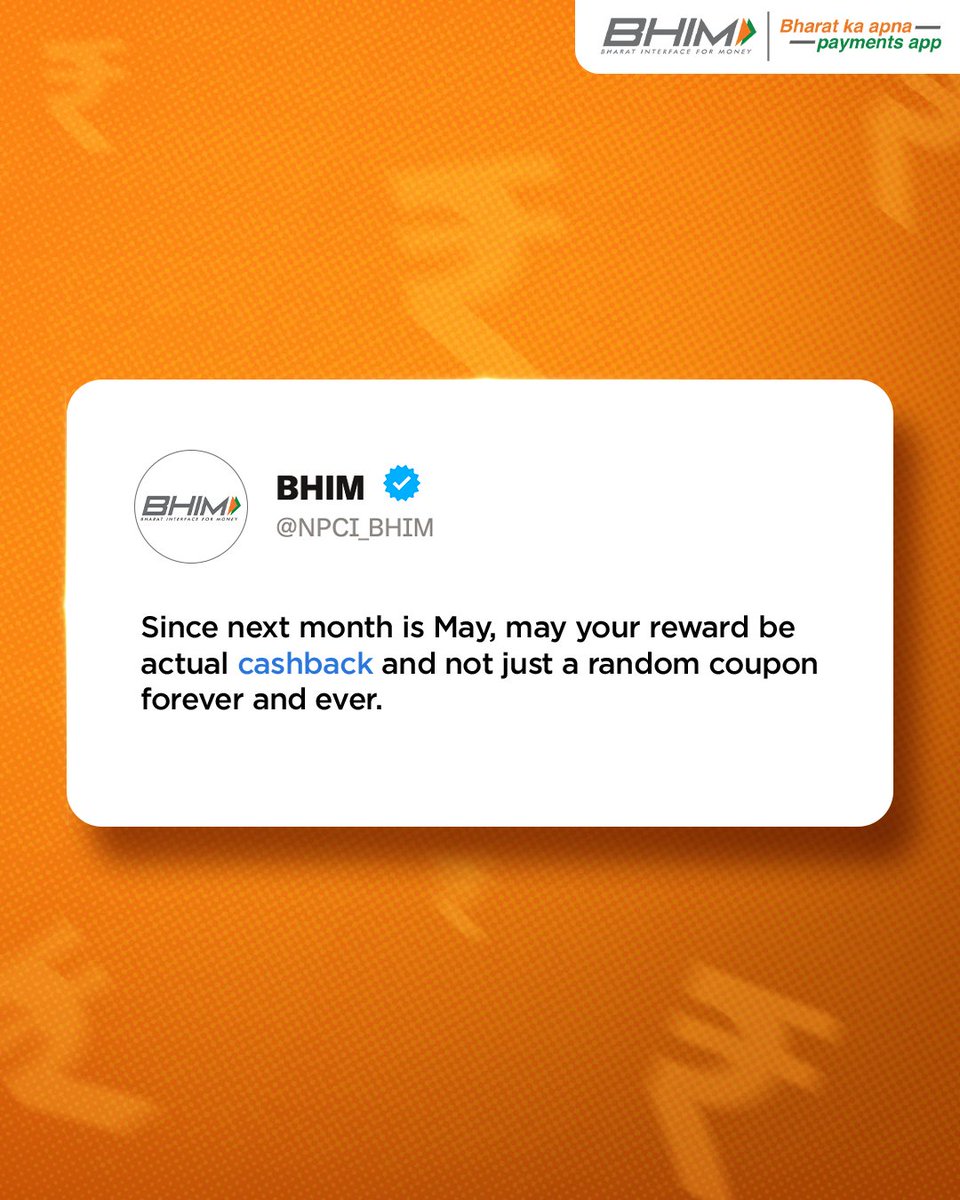 NPCI_BHIM's tweet image. No more "better luck next time," just real payments and real cashbacks only 💸✨

#BHIMPaymentsApp #Cashback #Rewards #RealCashback