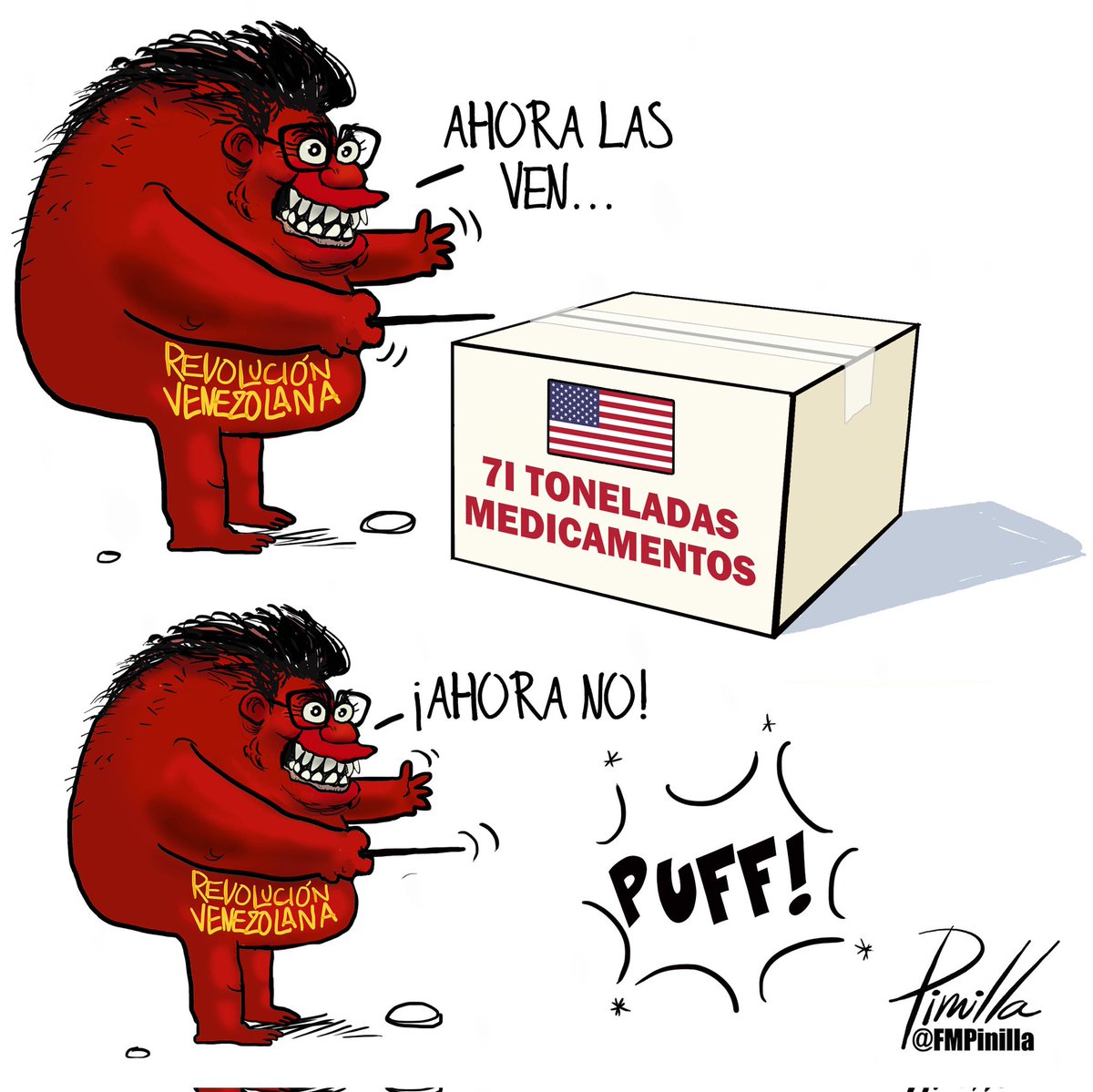 FMPinilla's tweet image. Otro acto de magia de la revolución.
•
Caricatura para @elnacionalweb 
•
#Caricatura #Cartoon #venezuela #venezolanos #eeuu🇺🇸