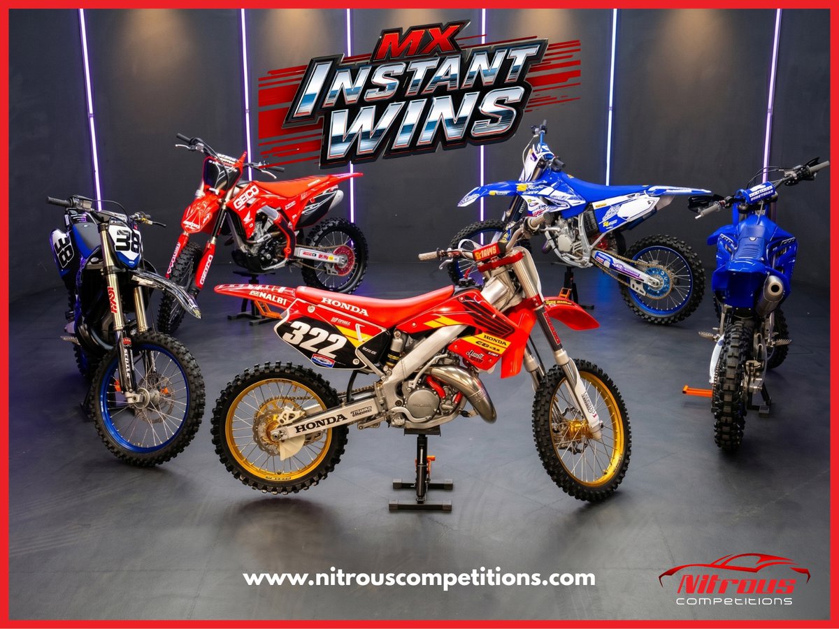 NITROUSCOMPS's tweet image. Looking for a new bike for those epic track weekends 😁… of corse you are !

We have already had 3 MX drops in the 1st 20% 🤯

🔻 🔻 🔻
Have you tried your luck yet 👉 tap that shop link !

nitrouscompetitions.com/competitions/m…

#motocross #trackdays #competition