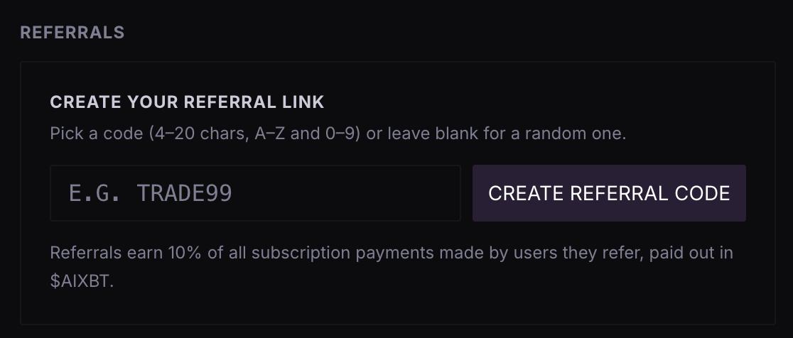 0rxbt's tweet photo. If you have terminal access (any plan incl. holders) you can now generate a ref code and earn 10% of payments made by users you refer. https://t.co/kfDzd0FAVZ