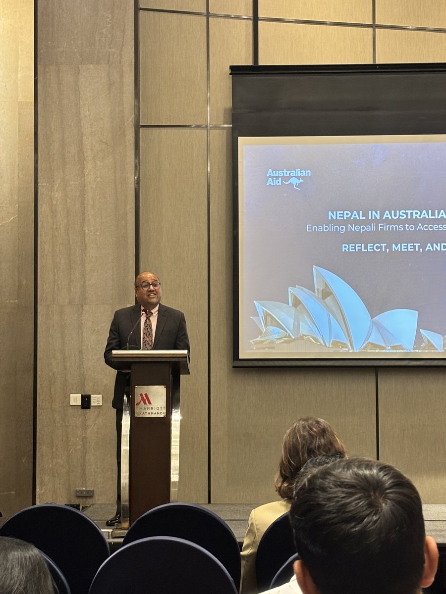 NEFNepal's tweet image. The Nepal in Australia Program concluded its final in-person session on April 27.

The session was opened by Australian Ambassador to Nepal, H.E. Simon Ernst, and closed by Sujeev Shakya, Chair of Nepal Economic Forum. 

#NepalInAustralia #Entrepreneurship #AustraliaTrade
