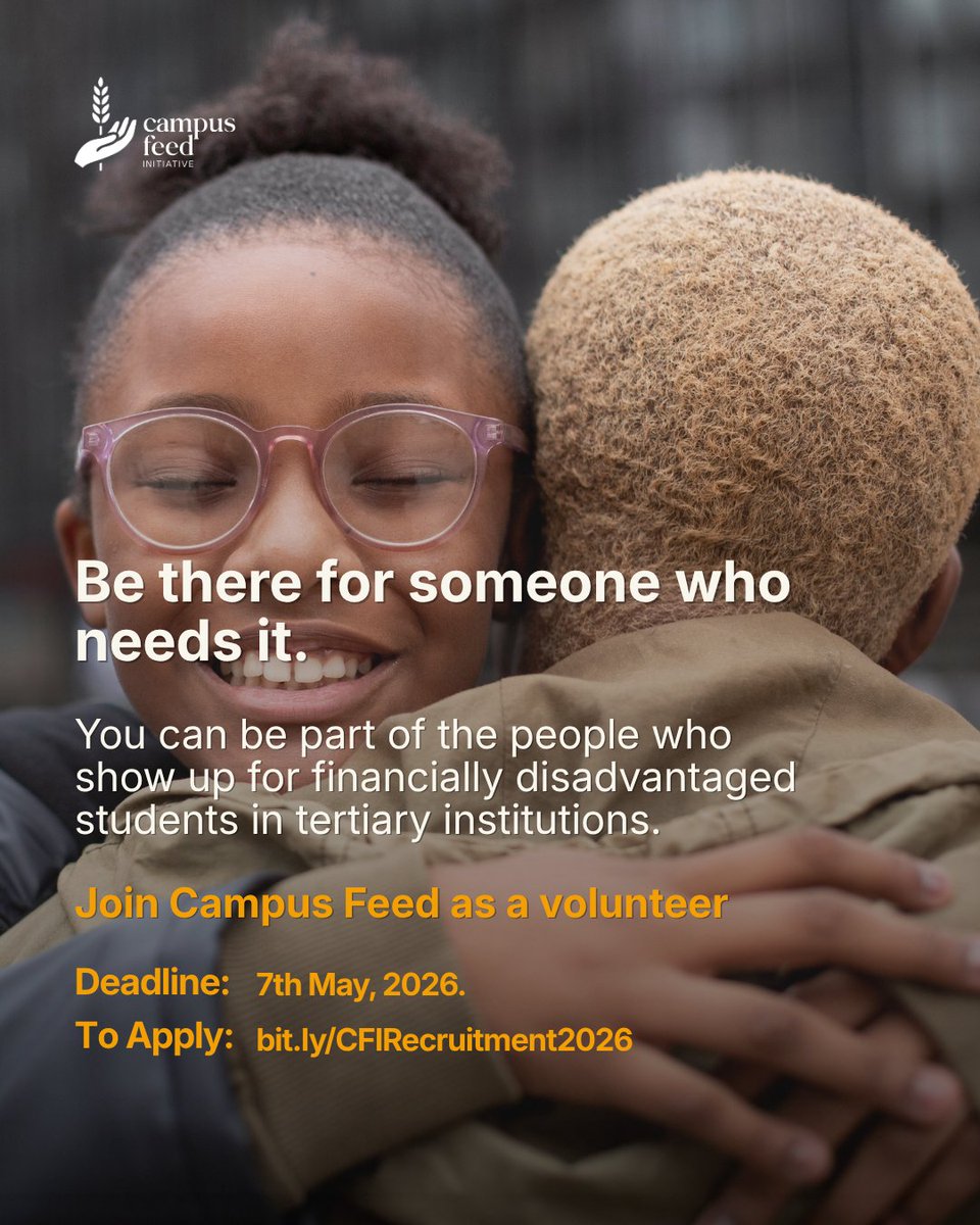campusfeedinit's tweet photo. We’re building real food support for students who need it most.  
Can we count you in?

Roles + time commitment: https://t.co/ISiszFrFA2  
Apply: https://t.co/FipRDg0inn  
Closes May 7, 2026

Take your shot at service to humanity 🤍 https://t.co/J0nUWXzyA0
