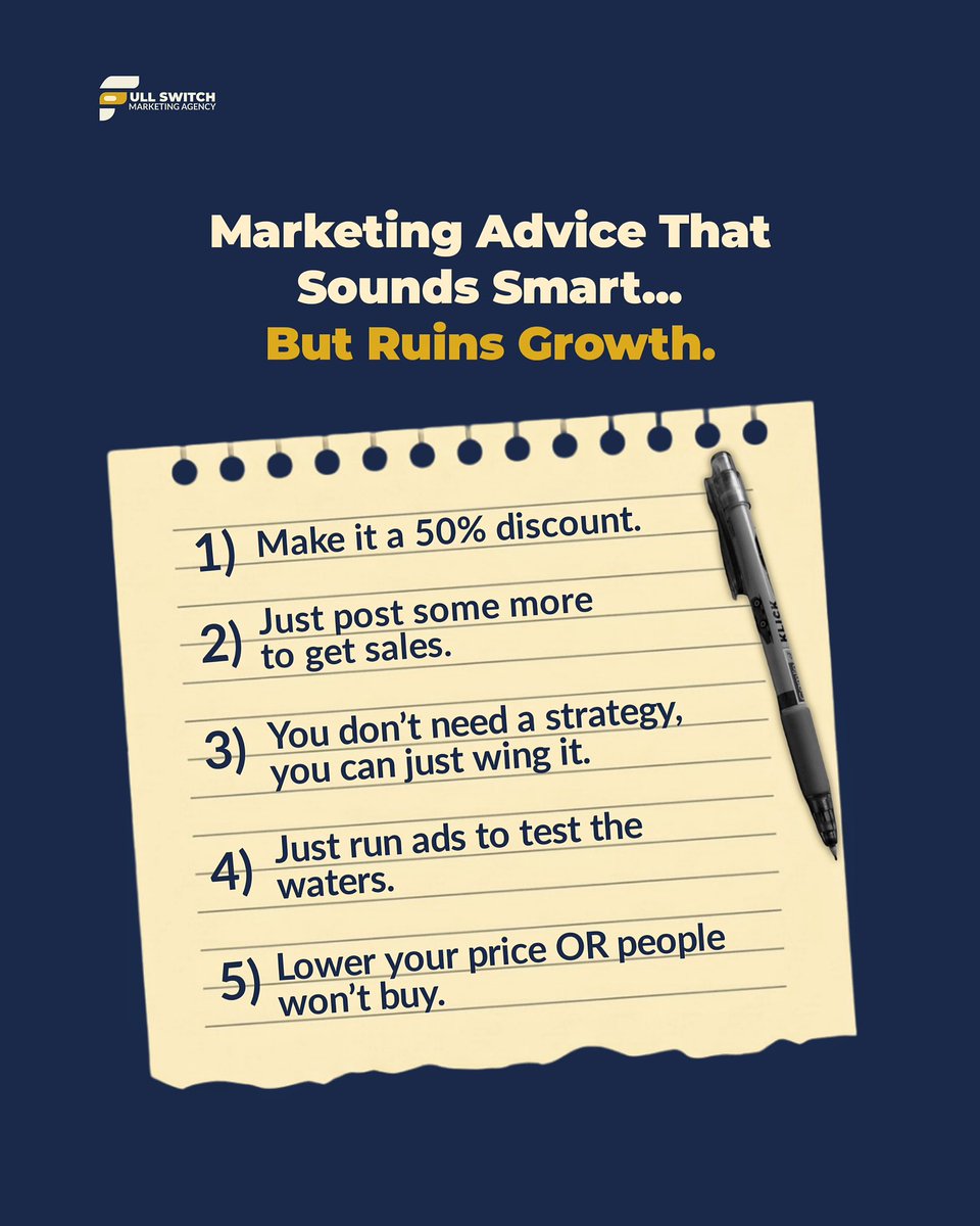 wearefullswitch's tweet photo. As a business owner, if you’re still following this kind of marketing advice, then you might have to go to marketing jail.
But not to worry, we can bail you out.
Come to Full Switch, it’s not too late to turn around.
#FullSwitchAgency #brands #businessowners #marketingmemes https://t.co/xRVSKVd0PP