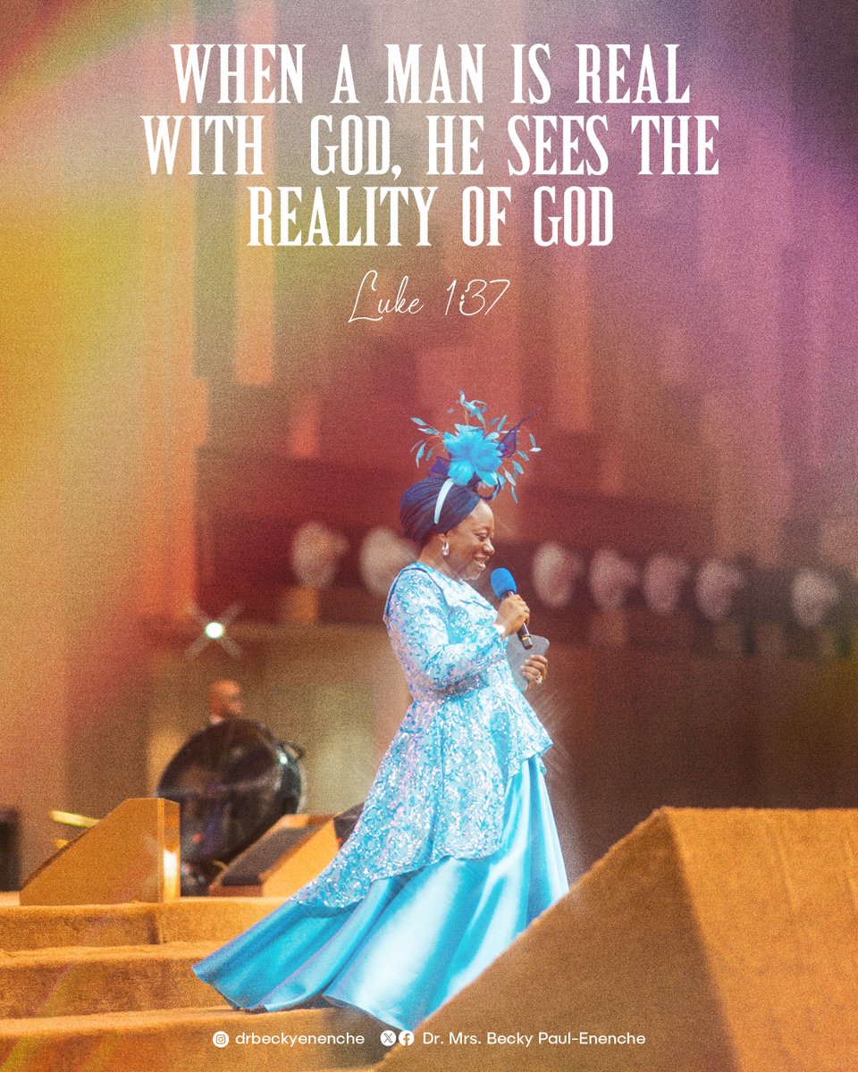 drbeckyenenche's tweet photo. When you are real with God, you begin to see the reality of God.

The only thing impossible with God is nothing. ✨

Stay real with God, and you will see endless possibilities in Him. 🙏

Remain blessed. https://t.co/2uHUvsGDiU