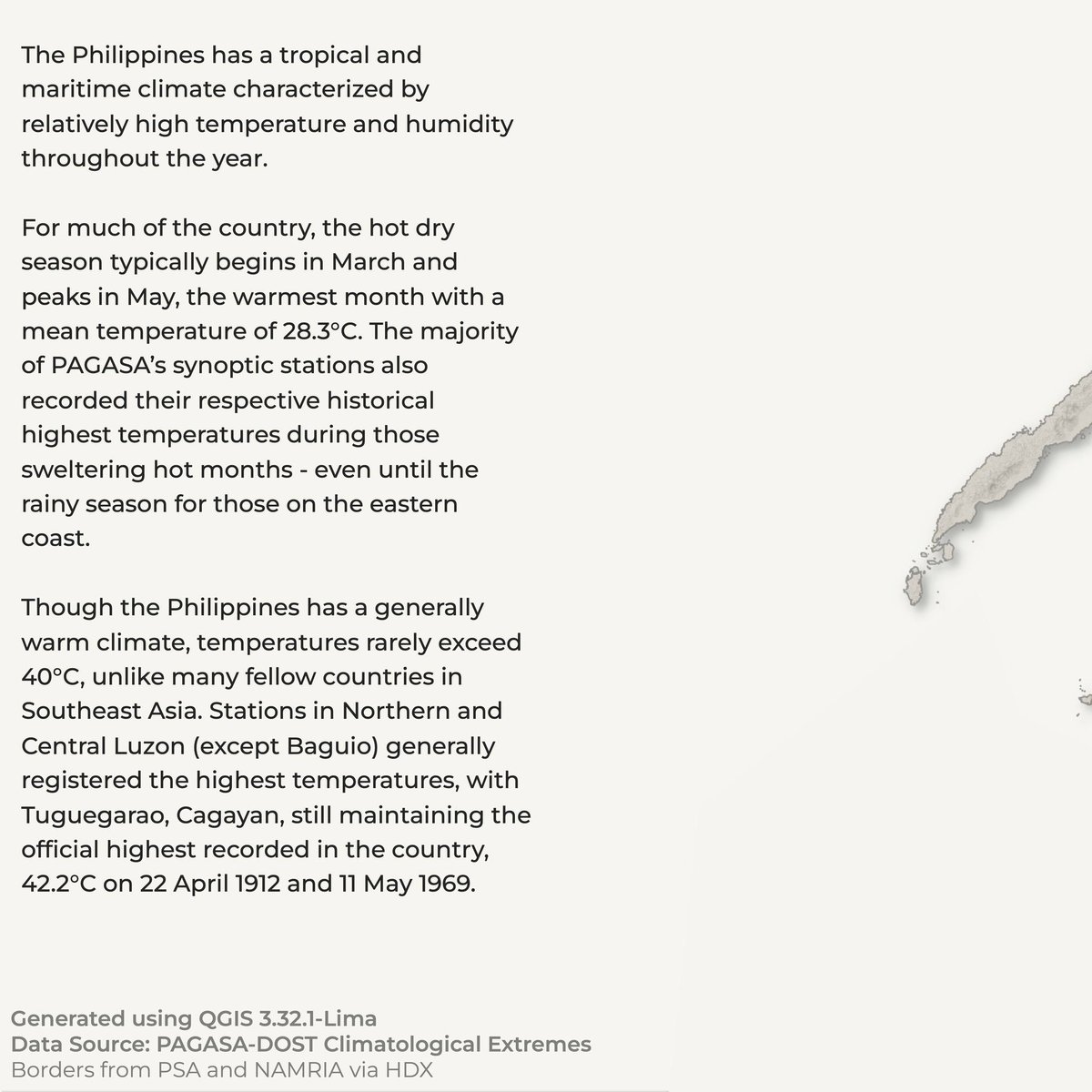 sciencekonek's tweet image. #SciFeature 𝗛𝗜𝗚𝗛𝗘𝗦𝗧 𝗥𝗘𝗖𝗢𝗥𝗗𝗘𝗗 𝗧𝗘𝗠𝗣𝗦 𝗜𝗡 𝗧𝗛𝗘 𝗣𝗛𝗜𝗟𝗜𝗣𝗣𝗜𝗡𝗘𝗦

Ever wondered what the highest temperature in your area’s history was? While we often hear about the scorching records of Tuguegarao and Metro Manila, it’s also interesting to know the