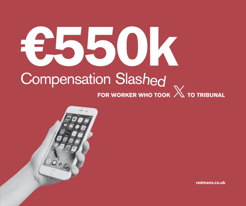 redmans_legal's tweet image. A €550k unfair dismissal award against X has been cut to just over €200k. Learn how tribunals assess compensation: redmans.co.uk/insights/forme…

---

If you have employment concerns, visit: redmans.co.uk/contact-us/

#UKemplaw #employmentlaw