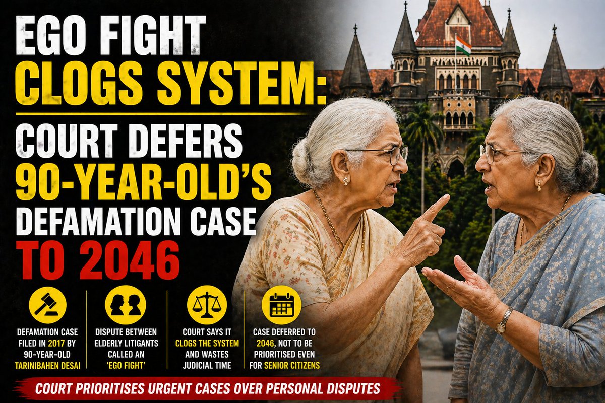 NRIPage's tweet image. Bombay High Court Defers Defamation Case To 2046 Calls It Ego Fight

nripage.com/articles/legal…

#LegalMatters #nripage #bombayhighcourt #legalnews #defamationcase #indianjudiciary #courtdelay #egofight #seniorcitizen #justicenews #indialaw