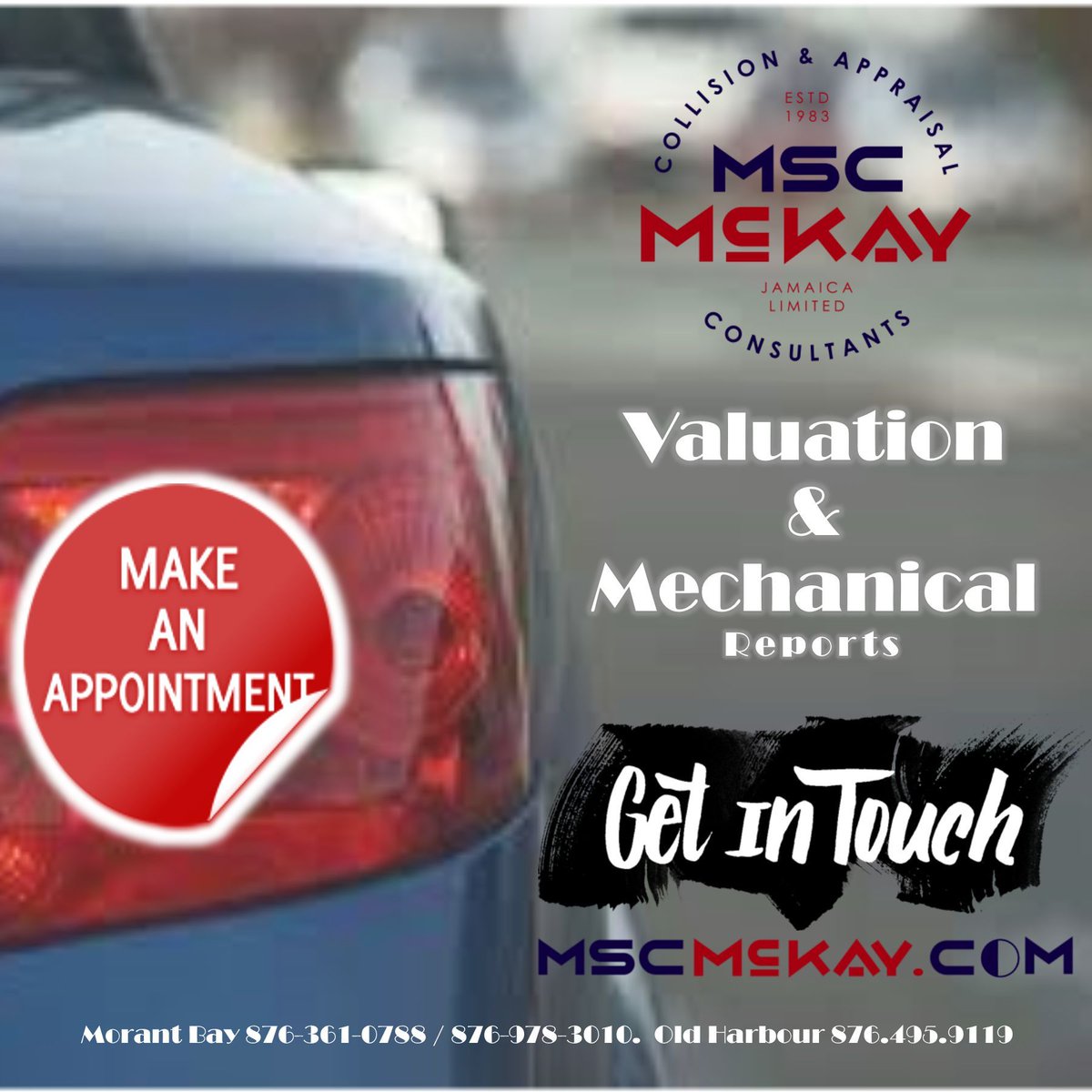 MscMckay's tweet image. Valuation Inspection Report outlines your vehicle’s condition &amp;amp; establishes its market value for selling, insuring, securing a loan, or confirming asset worth. Pre register online mscmckay.com or call to schedule your appointment.
.
.
.
#vehicle #valuation #Jamaica