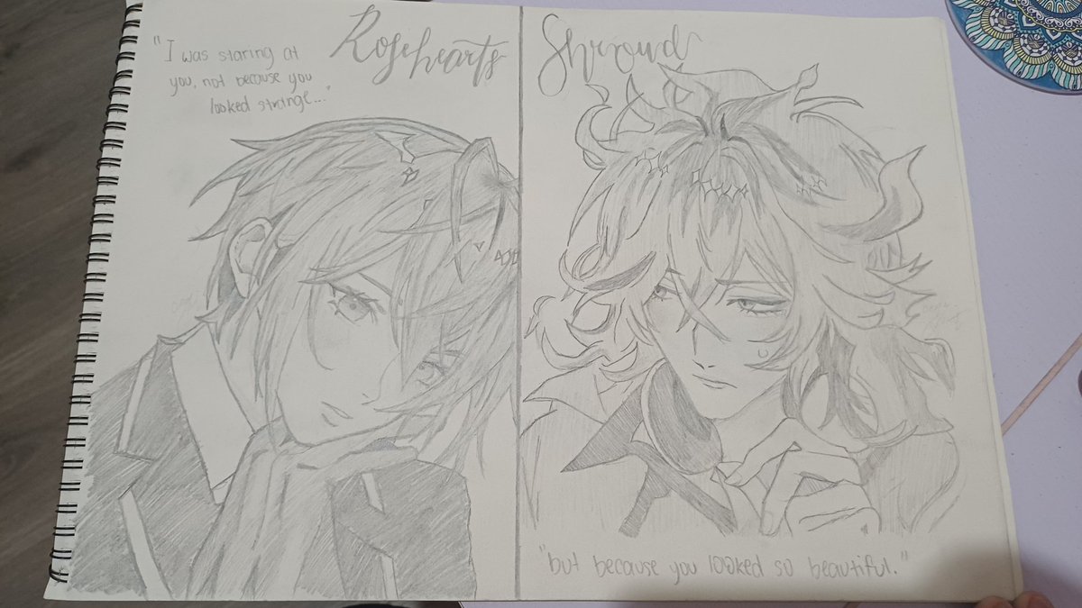 nonokikiaa's tweet photo. not that grand but i want to post my ridoidia art inspired by a fanfic ive read!! credits to the artists ive taken inspo from❤️💙 https://t.co/4zrrgHcPTA