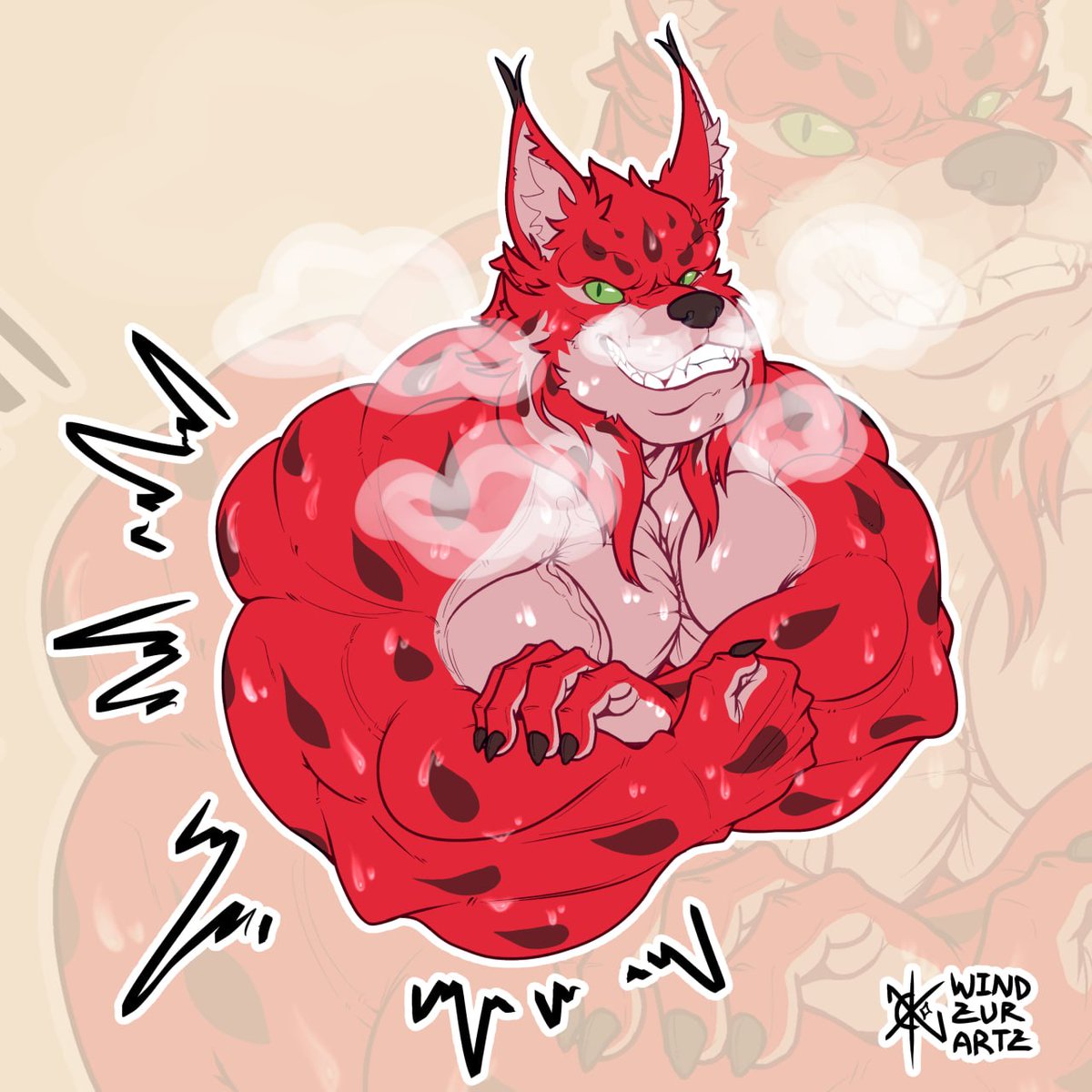 windzurartz's tweet image. YCH for @Miracle_bujos ✨

#furry #daddy #lynx