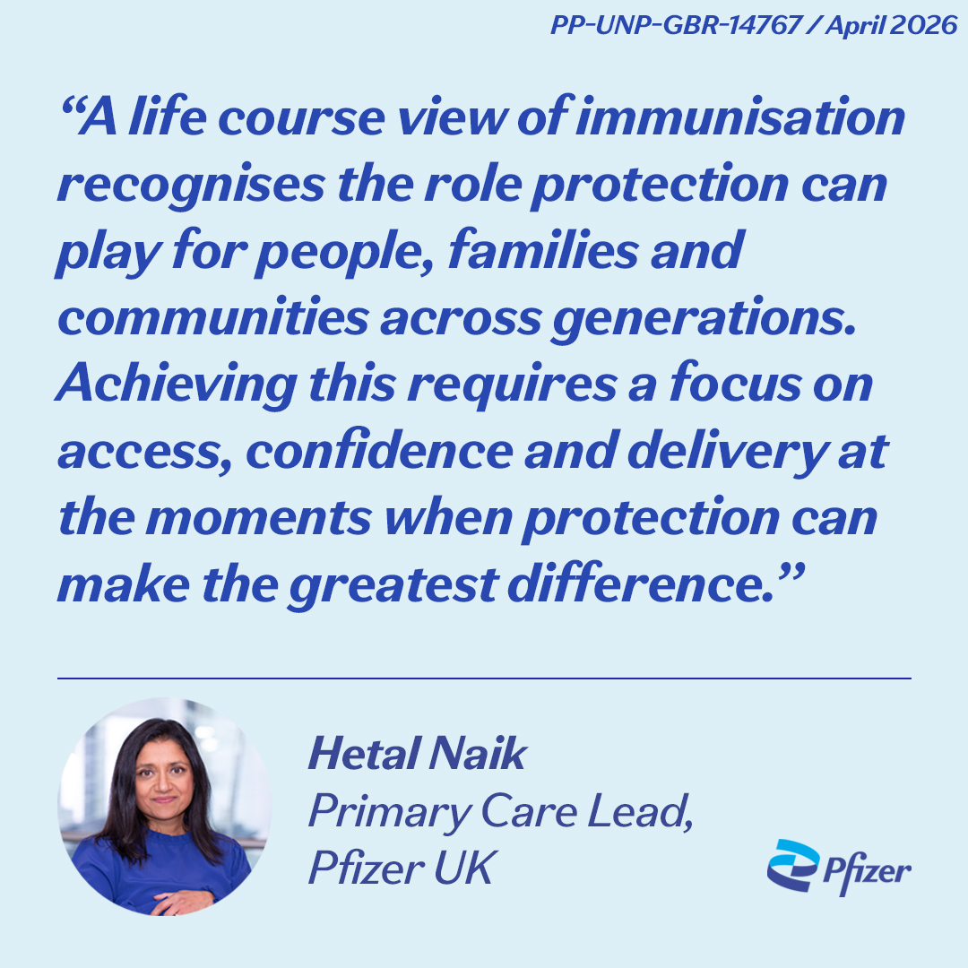 Pfizer_UK's tweet photo. This #WorldImmunisationWeek, hear from Hetal Naik, Primary Care Lead, Pfizer UK, on why raising awareness of the value of vaccines is vital to protecting all generations against vaccine‑preventable diseases. https://t.co/gtDd4SAR1u