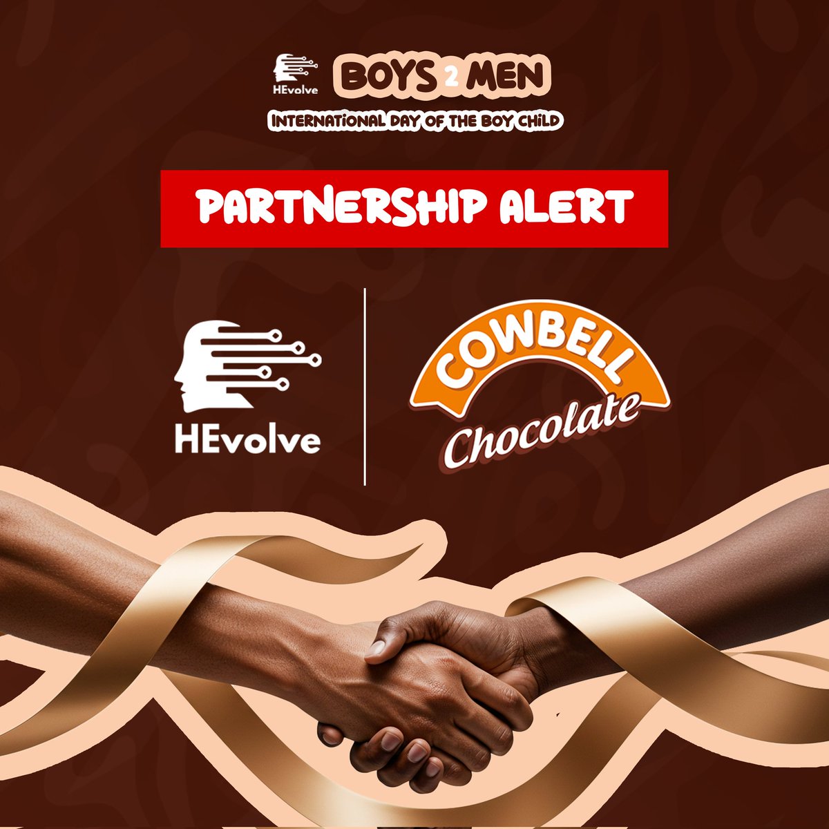 hevolve_fdn's tweet photo. 🚨 MAJOR PARTNERSHIP ALERT! 🚨

​HEvolve is proud to announce @PromasidorGroup Cowbell Chocolate as an official partner for the Boys2Men 2026 launch at YABATECH!

​Massive corporate alignment for the Boy Child. 17 Days left. Is your school locked in?

​#HEvolve #Boys2Men #Cowbell https://t.co/PT9DwVAaBd