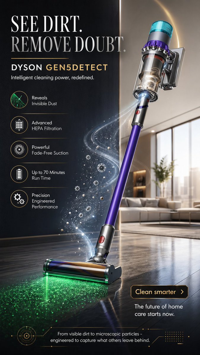 Dyson GEN5Detect: Precision Cleaning in a Luxurious Light - PromptGather image 1