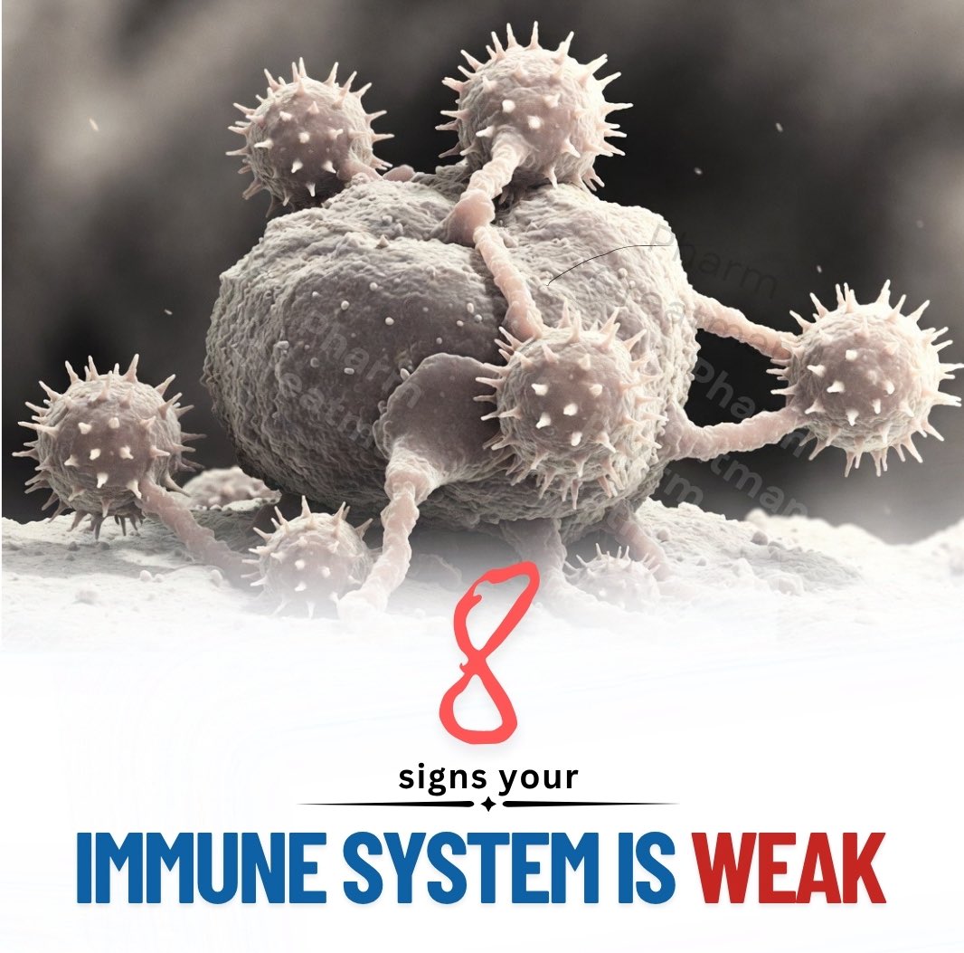 8 signs your immune system is weak 
Your immune system is your body’s defense army. When it’s weak, your body drops quiet (and not-so-loud) warnings.

Learn the 8 signs to watch closely:

Check my comments below 👇🏾