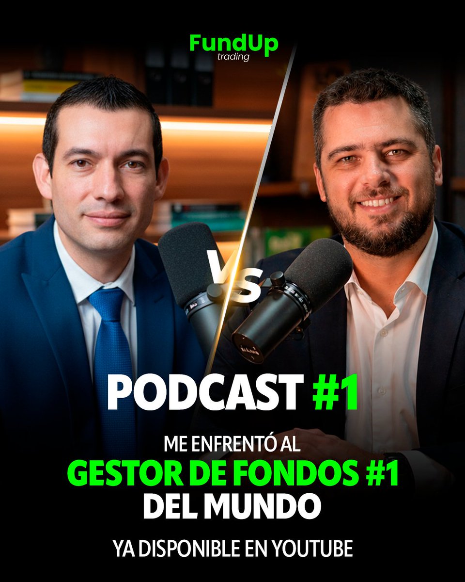 FundUpTrading's tweet photo. 🎙️🔥 Podcast FundUp #1: YA DISPONIBLE

Un cara a cara con el gestor de fondos número uno del mundo.

Si querés subir de nivel, tenés que escuchar cómo piensan los que juegan en primera.

⚡ Ya disponible en YouTube.
🚀 Andá a verlo y dejame en los comentarios qué parte te voló la cabeza.