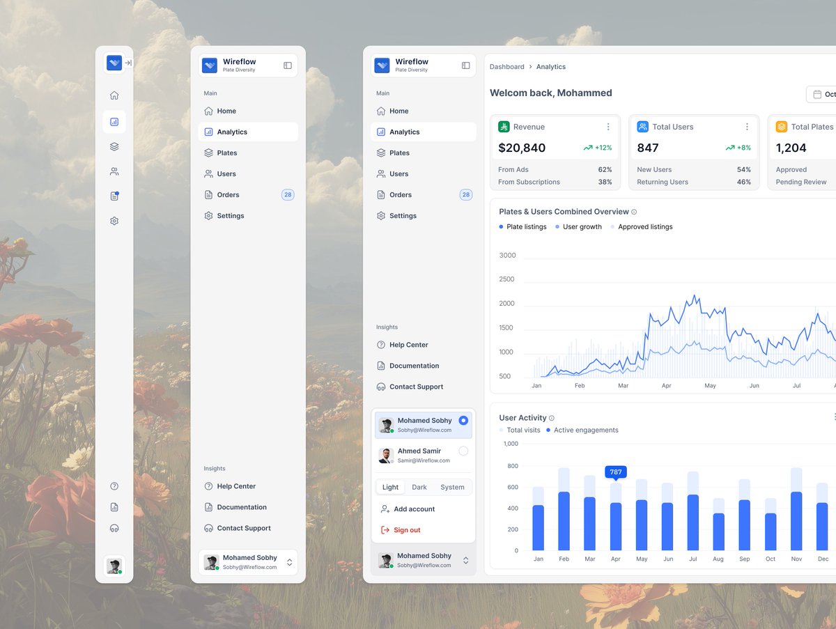 SaiMoUIX's tweet image. Wanted to share these sidebar states, from a project that i work on.

#SaaSDashboard #ProductDesign #Figma