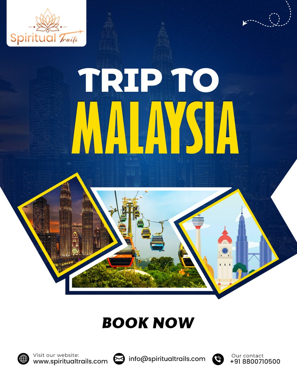 SpiritualT18302's tweet image. ✨ Discover the vibrant charm of Malaysia
From the iconic skyline of Petronas Twin Towers to the scenic cable car rides at Genting Highlands 🚡

📍 Book now with Spiritual Trails and turn your travel dreams into reality
.
.
#MalaysiaTrip #SpiritualTrails #Wanderlust #TravelAsia