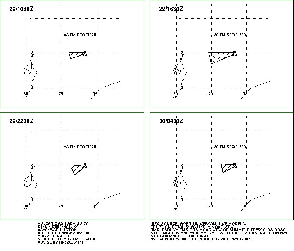WashVAAC's tweet image. The latest #ash advisory for #Sangay #volcano in #Ecuador: ospo.noaa.gov/VAAC/ARCH26/SA…