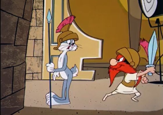 BizSuperstar's tweet image. Yosemite Sam goes to Hell (literally) and is dispatched by Satan to snag Bugs Bunny. That's the plot of "Devil's Feud Cake," today's entry in Cinema Crazed's "Every Bugs Bunny Ever":  cinema-crazed.com/blog/2026/04/2… #animation #cartoons #bugsbunny