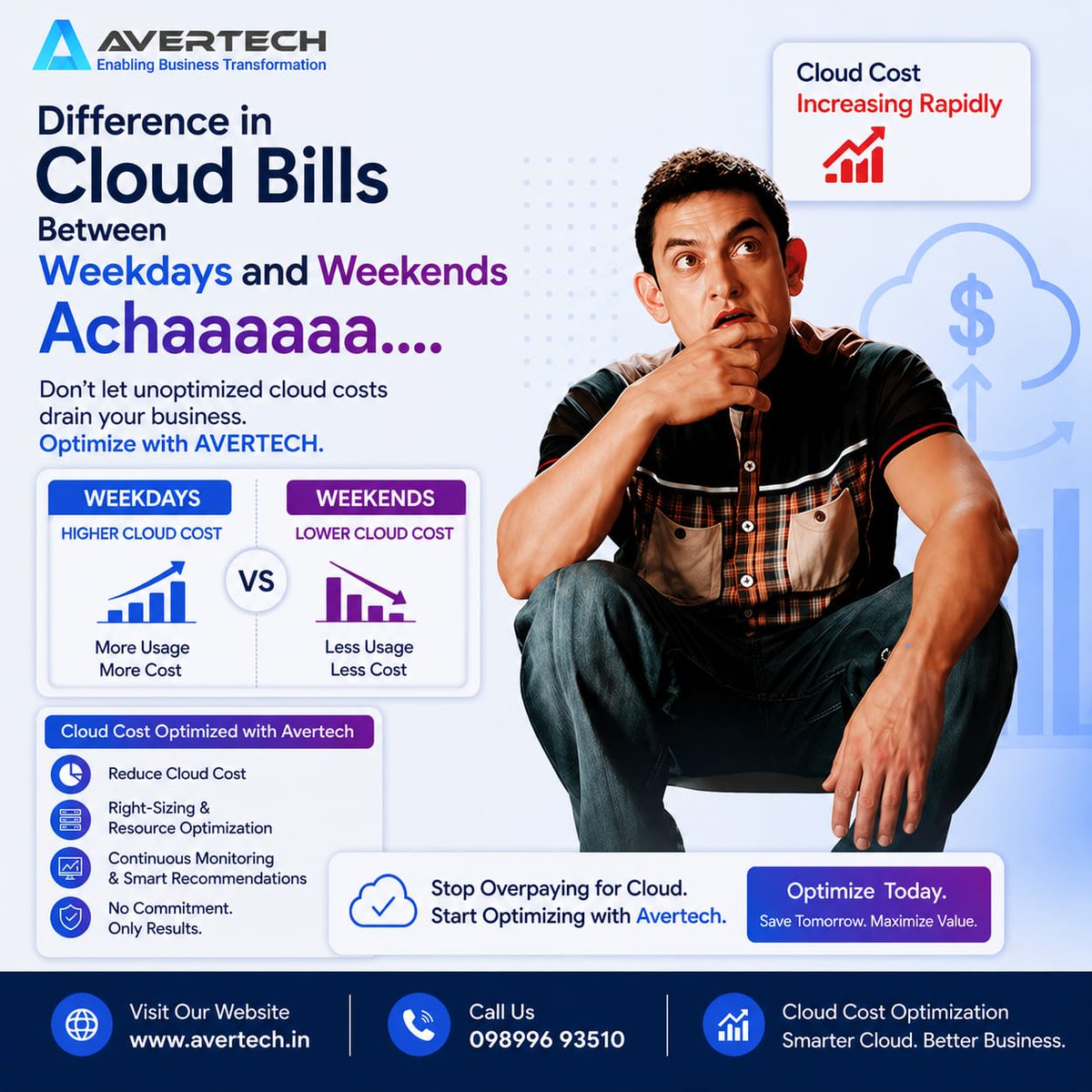 avertechservice's tweet image. Weekday cloud bills got you like “Achaaaaa… 😵‍💫”?
Stop overpaying. Start optimizing with AVERTECH. 🚀
#CloudCost #TechHumor #SaveMoney