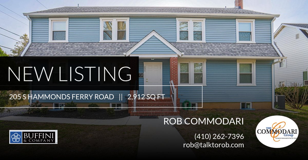 CommodariGroup's tweet photo. 📍 New Listing 📍 Take a look at this fantastic new property that just hit the market located at 205 S Hammonds Ferry Road in Linthicum Heights. Reach out here or at (410) 262-7396 for more information

Robert Commodari
THE COMMO... https://t.co/G3ZlsjSTuy https://t.co/lhXQTOh4yi